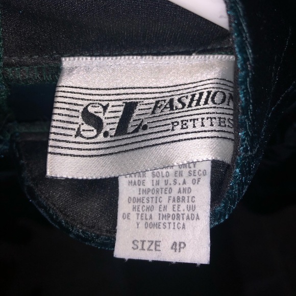 Emerald Green petite Oriental dress - Picture 2 of 2